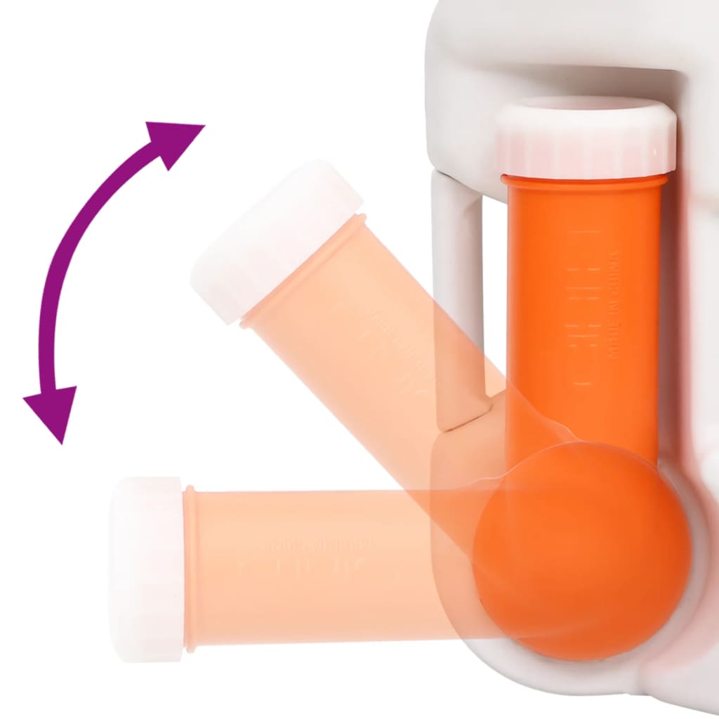 Inodoro De Camping Integrado Hdpe Y Pp Blanco 24+17 L