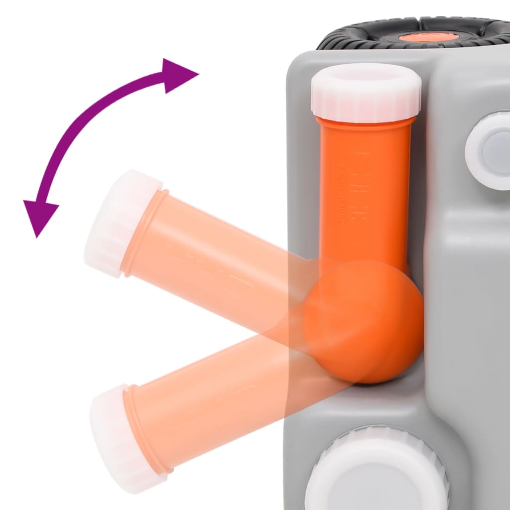 Depósito De Agua Con Ruedas Para Camping Gris 75 L
