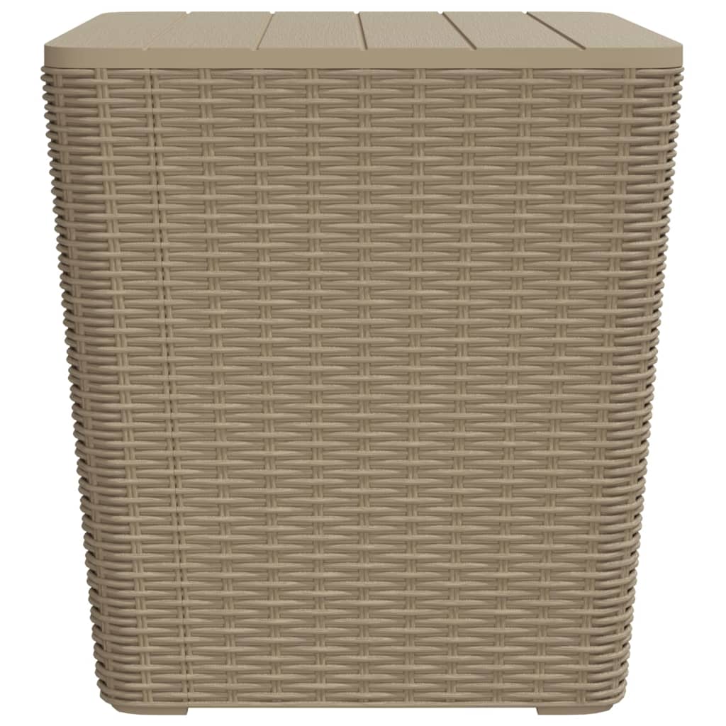 Mesa De Jardín Con Tapa Extraíble Polipropileno Marrón Claro