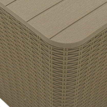 Mesa De Jardín Con Tapa Extraíble Polipropileno Marrón Claro
