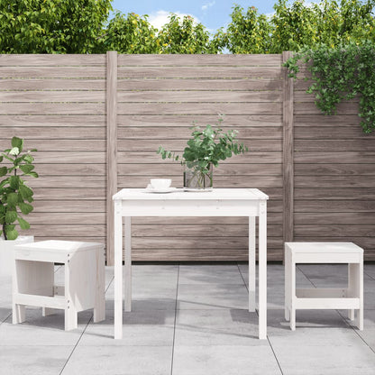 Mesa Y Sillas De Jardín 3 Pzas Madera Maciza Douglas