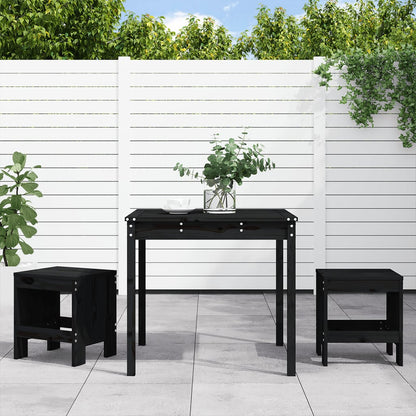 Mesa Y Sillas De Jardín 3 Pzas Madera Maciza Douglas