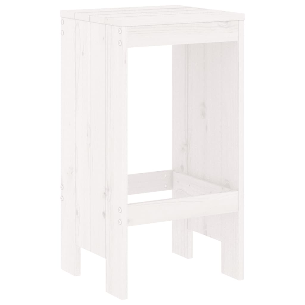Set De Mesa Y Taburetes Altos Jardín 3 Pzas Madera