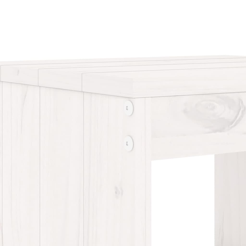 Set De Mesa Y Taburetes Altos Jardín 3 Pzas Madera