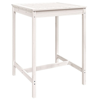 Set De Mesa Y Taburetes Altos Jardín 3 Pzas Madera