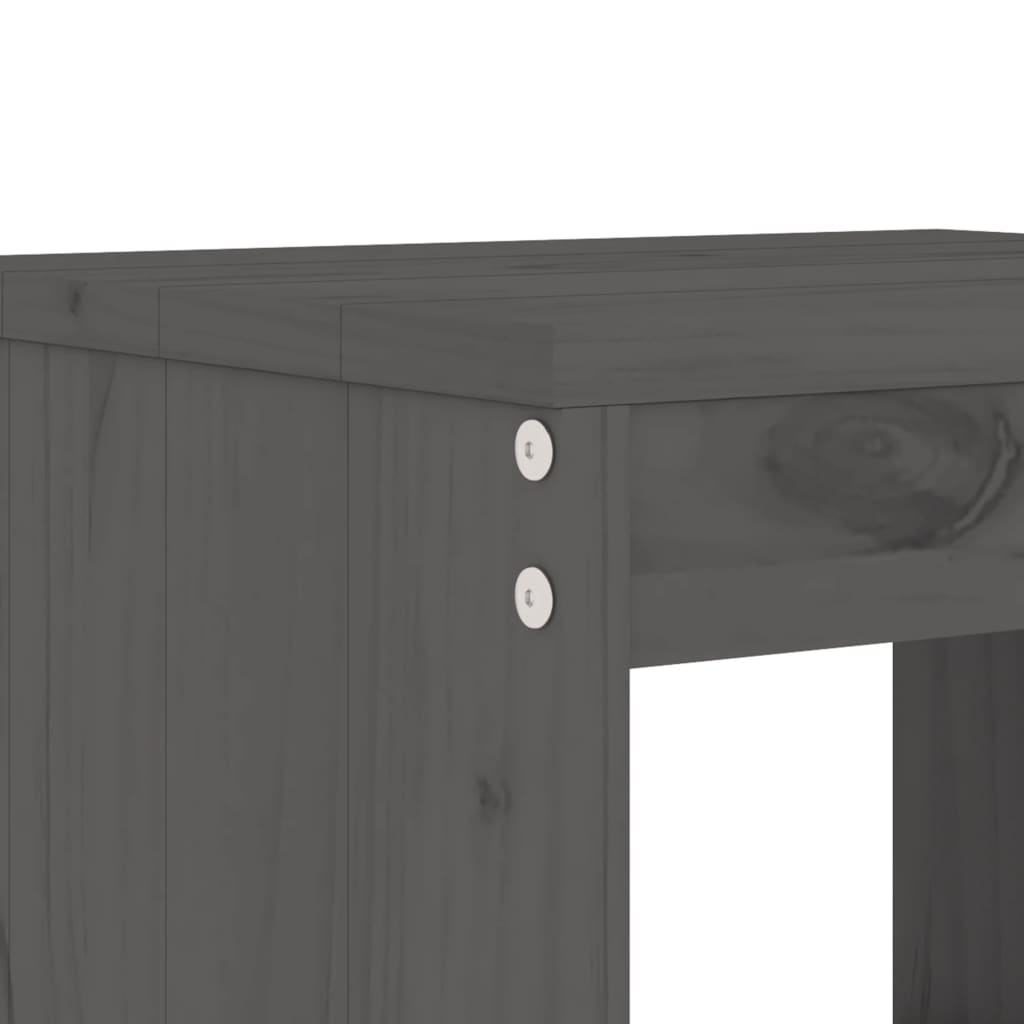 Set De Mesa Y Taburetes Altos Jardín 5 Piezas Madera