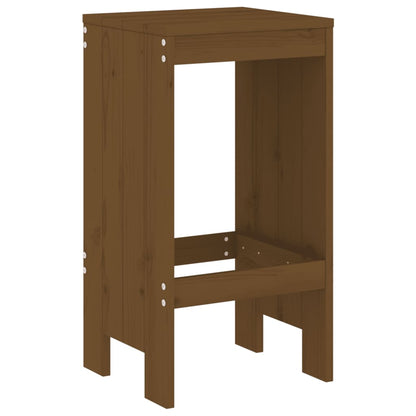 Mesa Y Taburetes Altos De Jardín 5 Pzas Madera