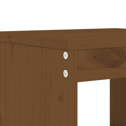 Mesa Y Taburetes Altos De Jardín 9 Pzas Madera