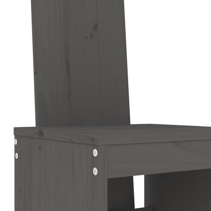 Set De Mesa Y Taburetes Altos Jardín 7 Piezas Madera