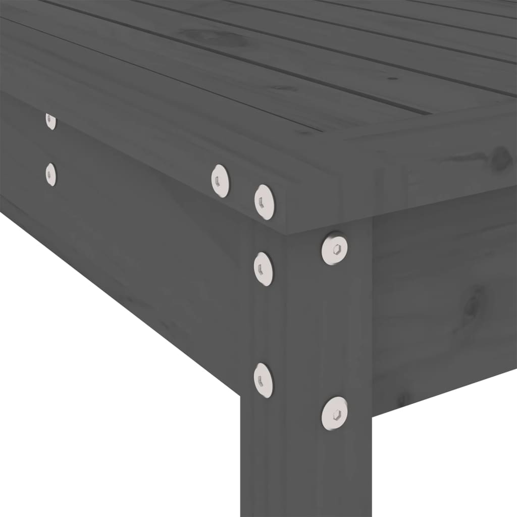 Set De Mesa Y Taburetes Altos Jardín 7 Piezas Madera