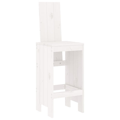 Mesa Y Taburetes Altos Jardín 9 Pzas Madera Maciza