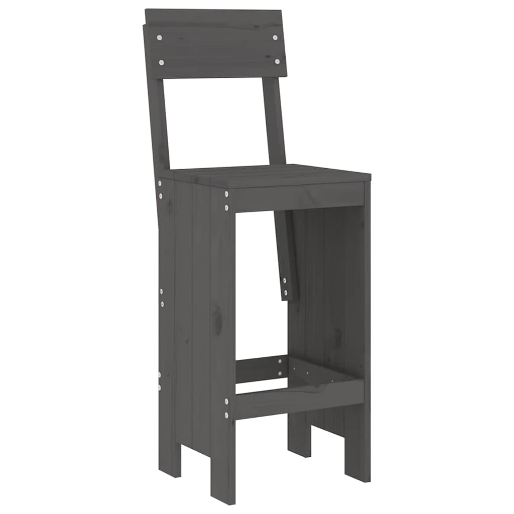 Set De Mesa Y Taburetes Altos Jardín 3 Piezas Madera