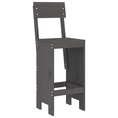 Set De Mesa Y Taburetes Altos Jardín 5 Piezas Madera