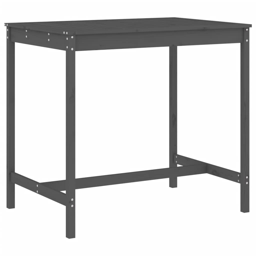 Set De Mesa Y Taburetes Altos Jardín 5 Piezas Madera