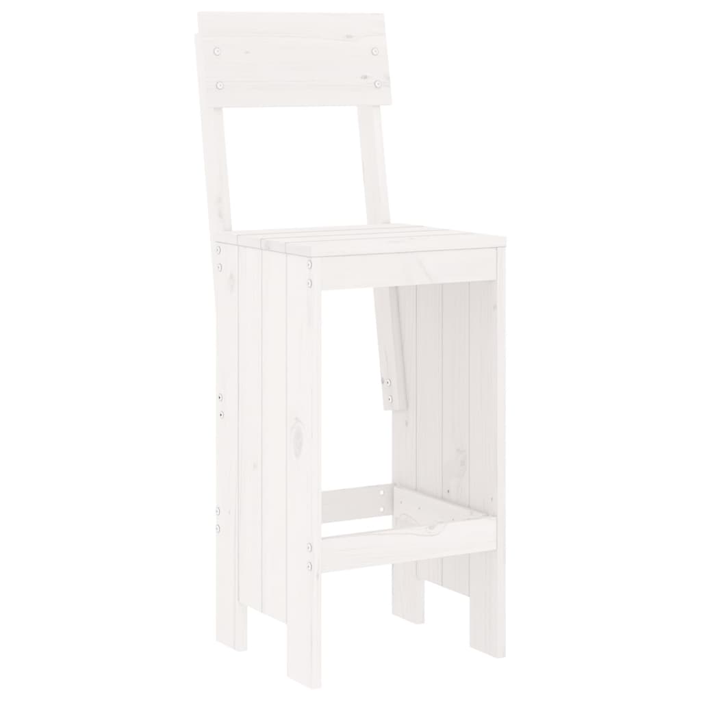 Mesa Y Taburetes Altos Jardín 9 Pzas Madera Maciza
