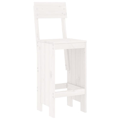 Mesa Y Taburetes Altos Jardín 9 Pzas Madera Maciza