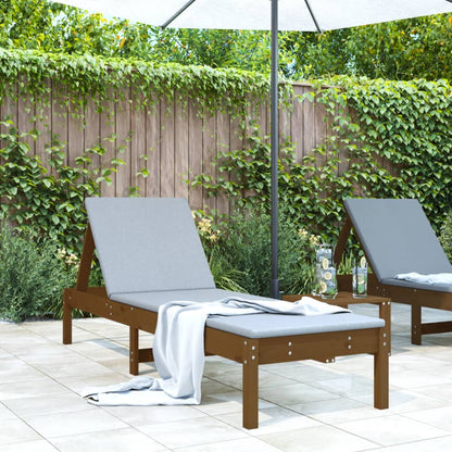 Tumbona De Madera Maciza Douglas 199,5X60X74 Cm