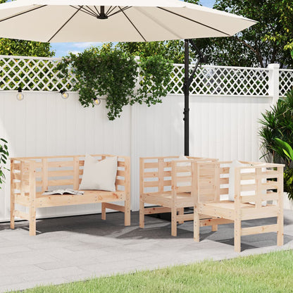 Juego De Muebles De Jardín 3 Pzas Madera Maciza De