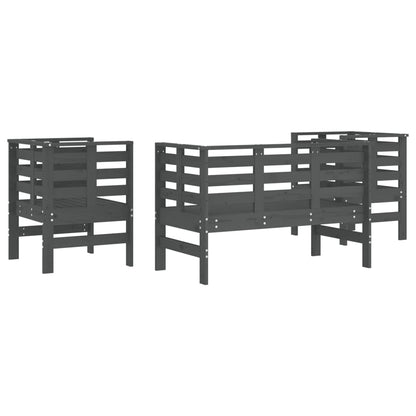 Juego De Muebles De Jardín 3 Pzas Madera Maciza De
