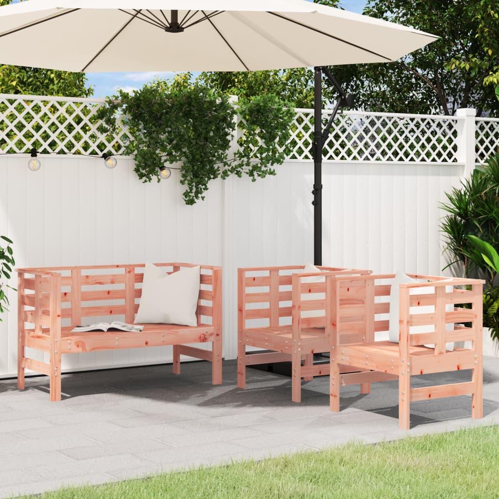 Juego De Muebles De Jardín 3 Pzas Madera Maciza De
