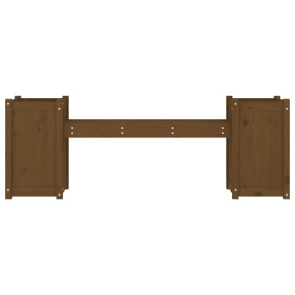 Banco Con Jardineras Madera Maciza 180X36X63Cm