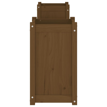 Banco Con Jardineras Madera Maciza 180X36X63Cm