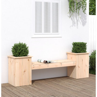 Banco Con Jardineras Madera De 184,5X39,5X56,5 Cm