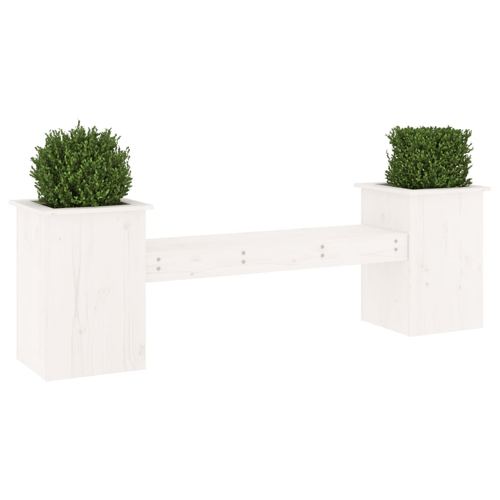 Banco Con Jardineras Madera De 184,5X39,5X56,5 Cm