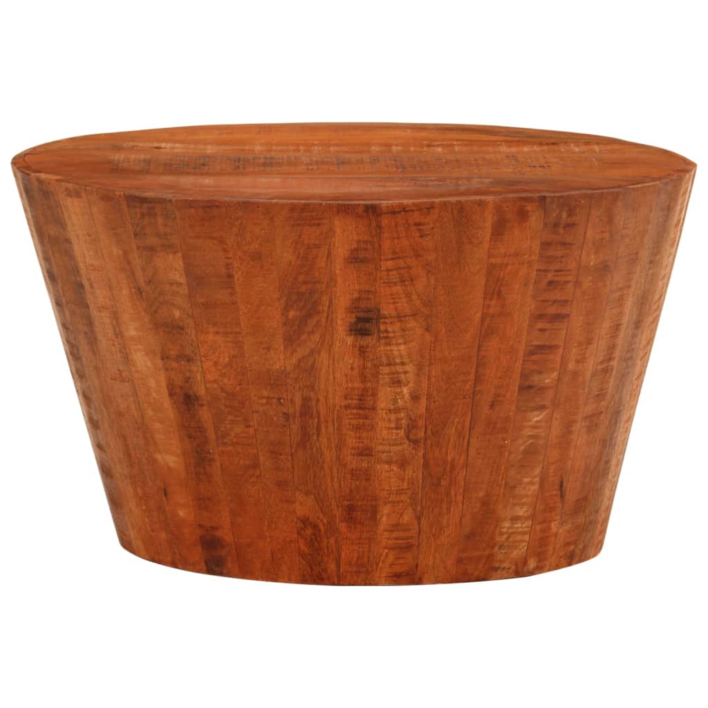 Mesa De Centro De Madera Maciza De Mango Rugosa