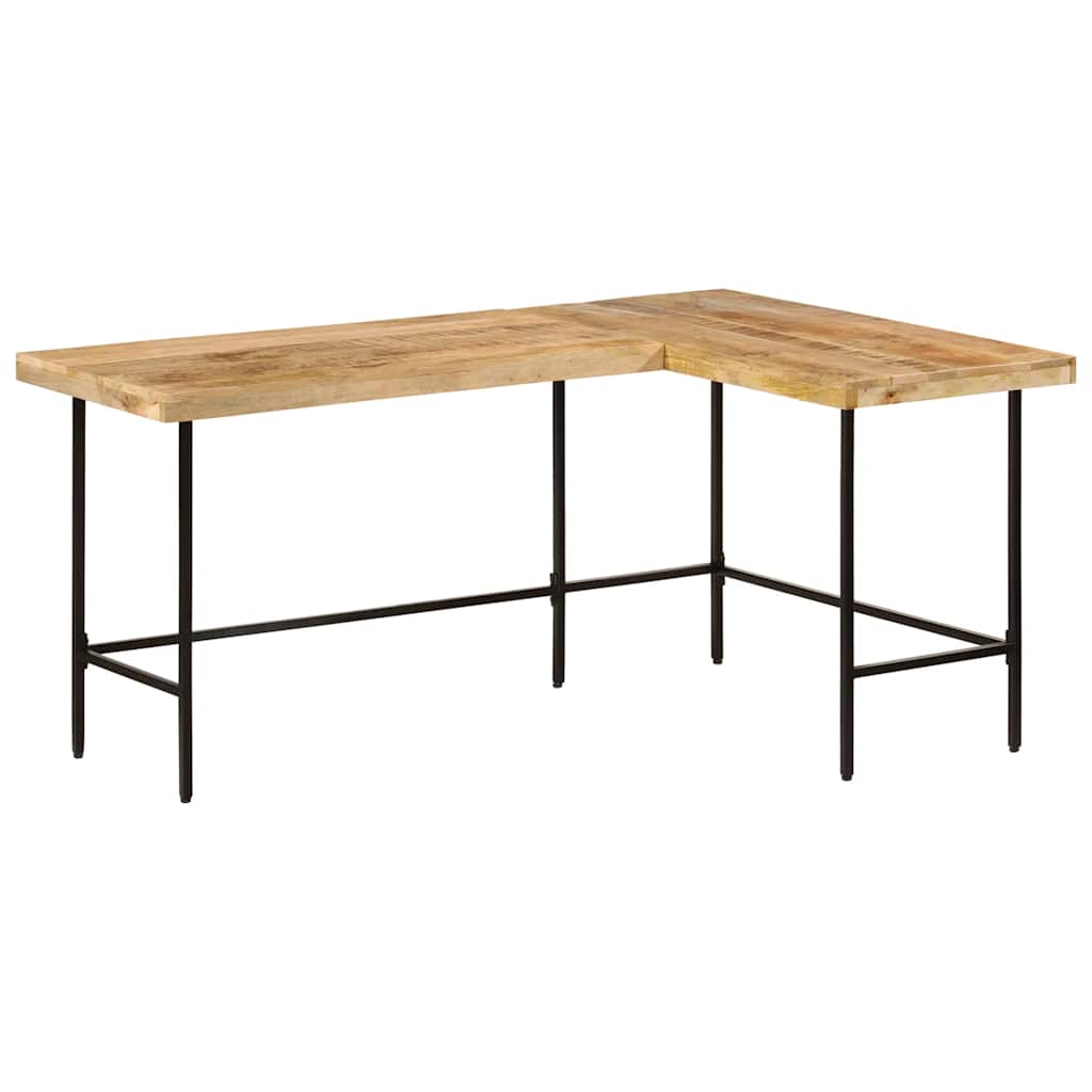 Escritorio Madera Maciza Mango Y Hierro 165X110X77 Cm