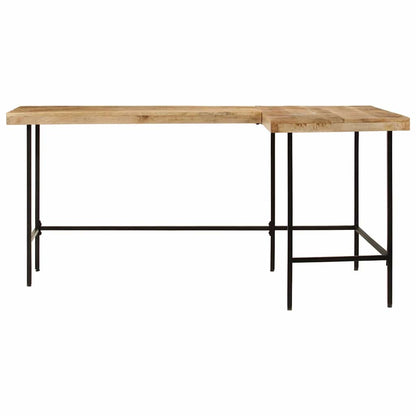 Escritorio Madera Maciza Mango Y Hierro 165X110X77 Cm