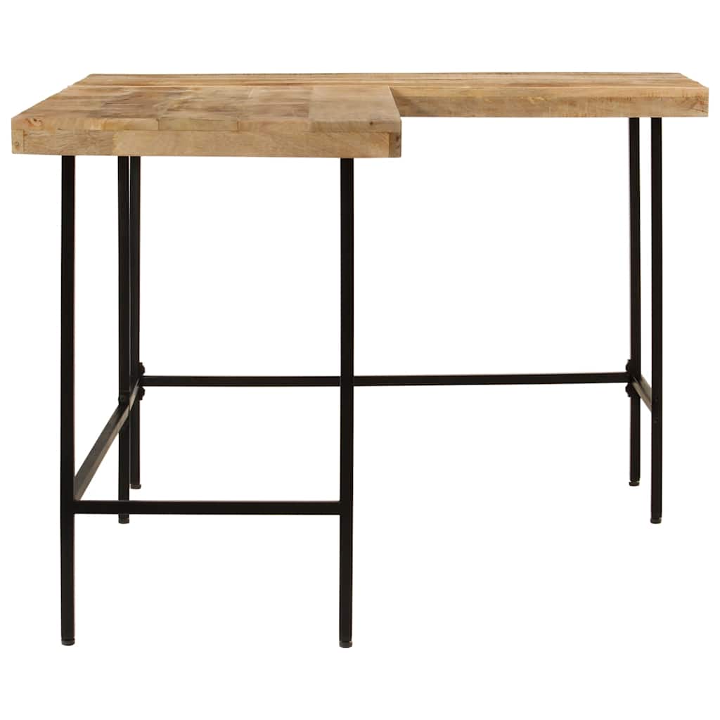 Escritorio Madera Maciza Mango Y Hierro 165X110X77 Cm