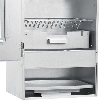 Horno Ahumador De Barbacoa Con Mesa Acero Galvanizado