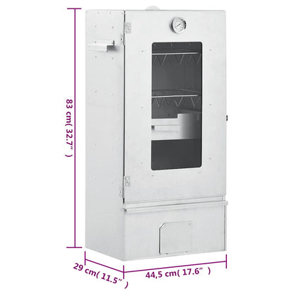 Horno Ahumador De Barbacoa Con Mesa Acero Galvanizado