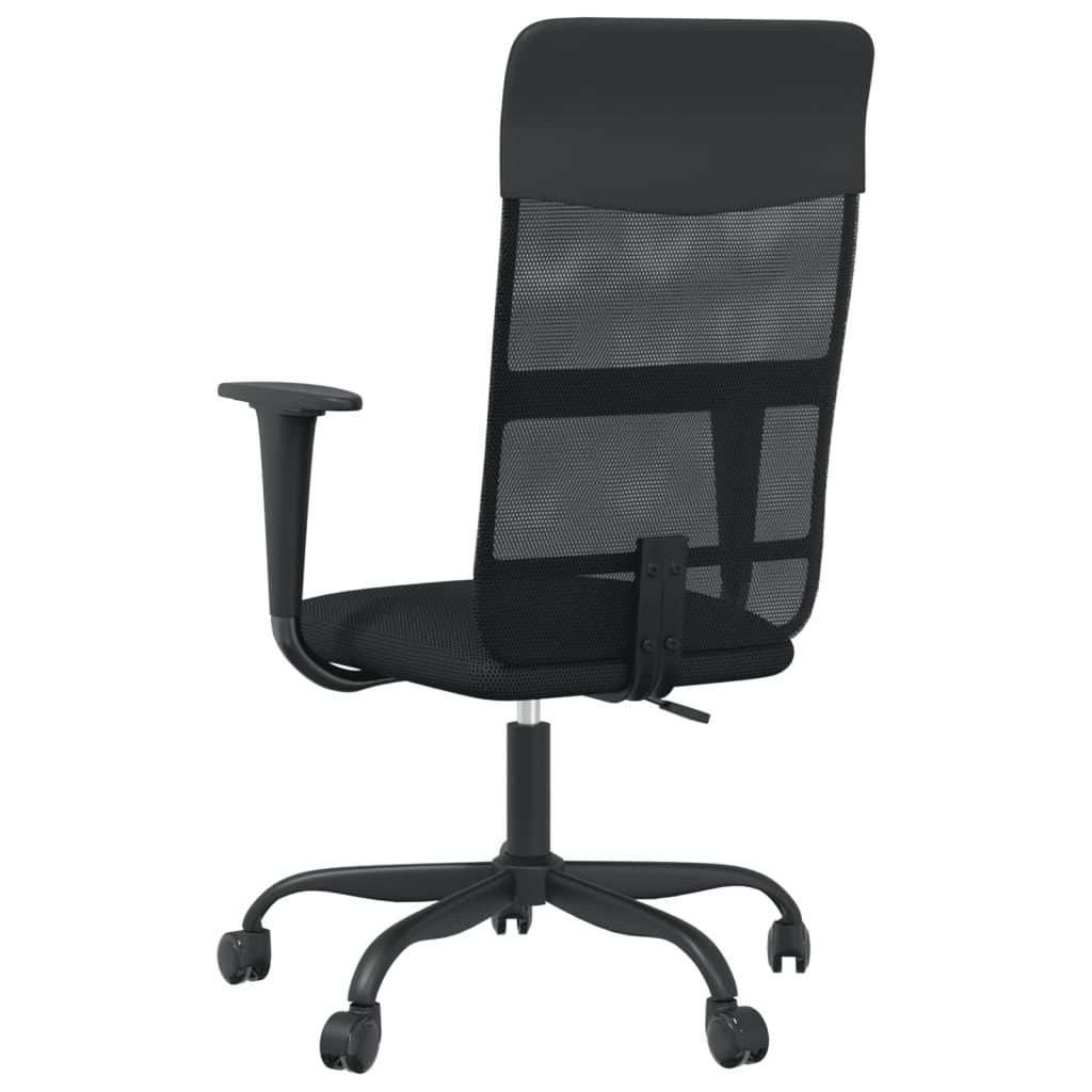 Silla De Oficina Altura Ajustable Tela Malla Y Cuero Pe