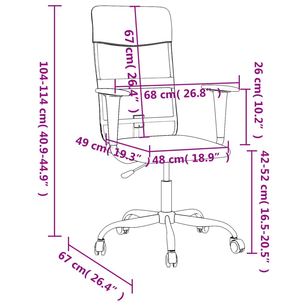 Silla De Oficina Altura Ajustable Tela