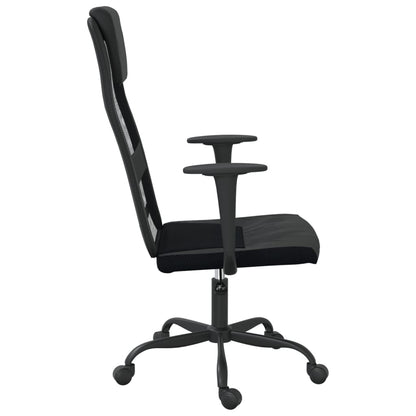 Silla De Oficina Altura Ajustable Tela Malla Y Cuero Pe