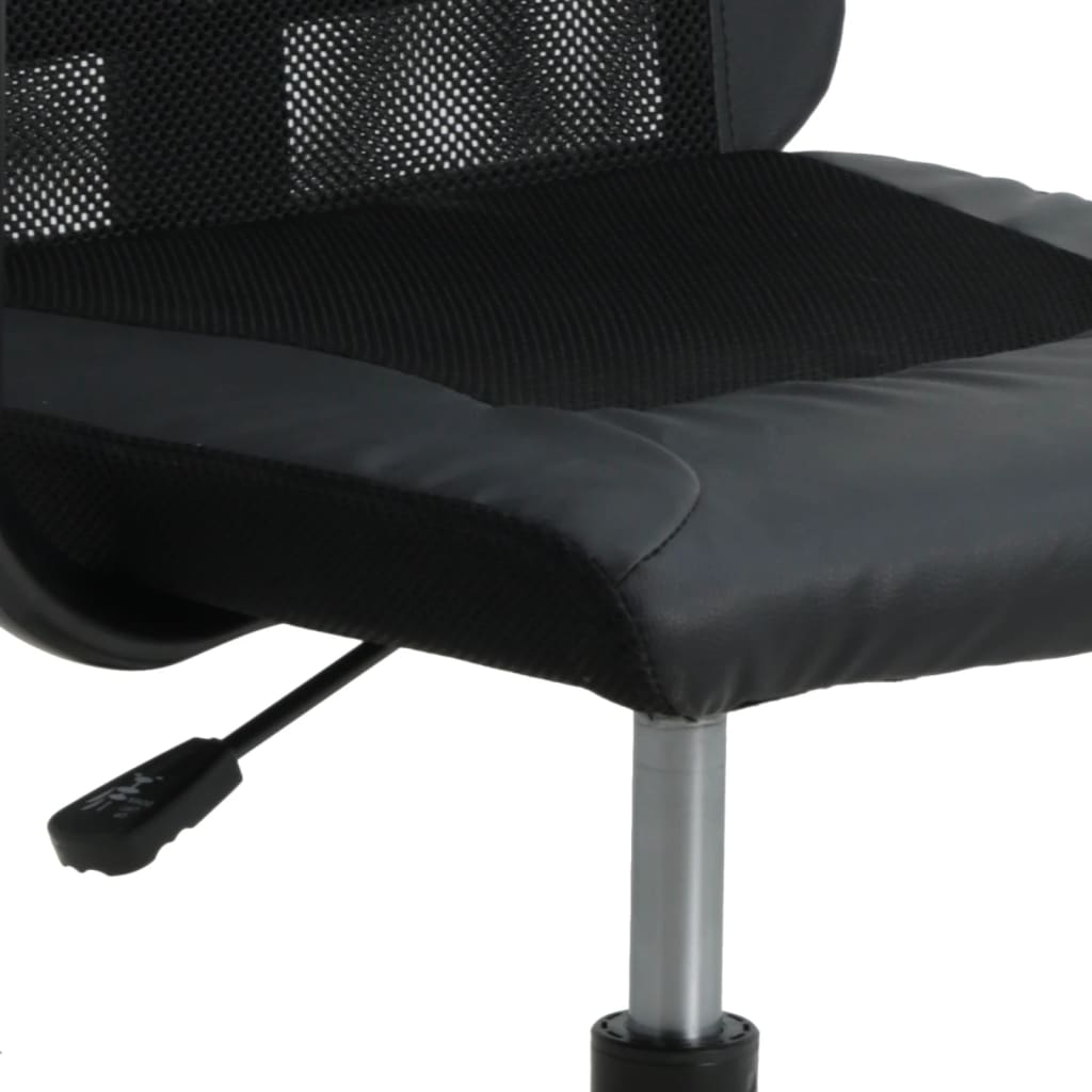 Silla De Oficina Altura Ajustable Tela Malla Y Cuero Pe
