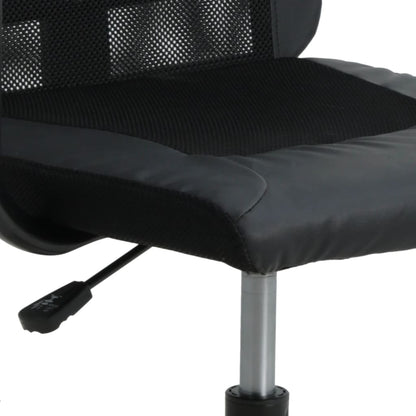 Silla De Oficina Altura Ajustable Tela Malla Y Cuero Pe