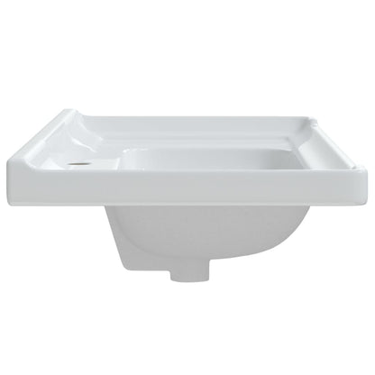 Lavabo De Baño Rectangular Cerámica Blanco 91,5X48X23 Cm