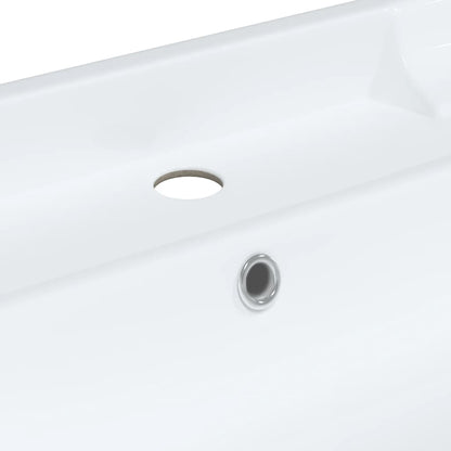 Lavabo De Baño Rectangular Cerámica Blanco 91,5X48X23 Cm