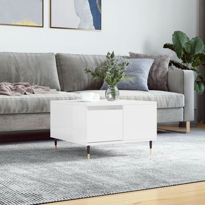 Mesa De Centro Madera Contrachapada Roble Marrón 55X55X36,5 Cm