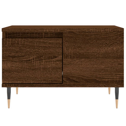 Mesa De Centro Madera Contrachapada Roble Marrón 55X55X36,5 Cm