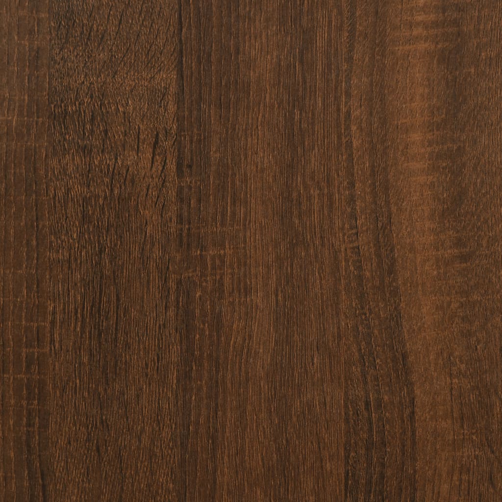 Mesa De Centro Madera Contrachapada Roble Marrón 55X55X36,5 Cm