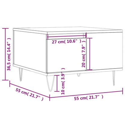 Mesa De Centro Madera Contrachapada 55X55X36,5 Cm