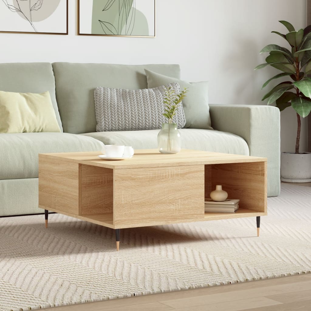 Mesa De Centro Madera Contrachapada 80X80X36,5 Cm