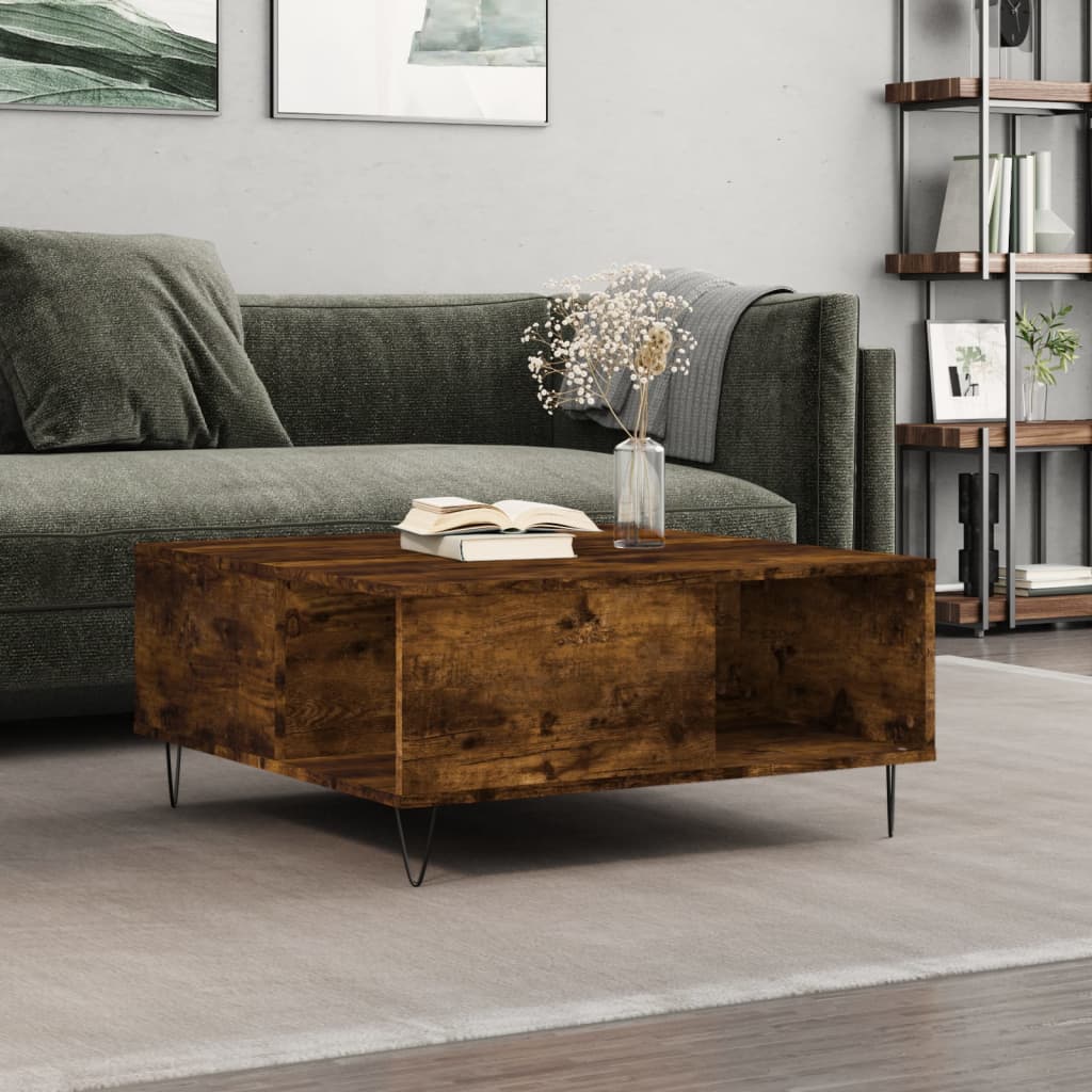 Mesa De Centro Madera Contrachapada 80X80X36,5 Cm