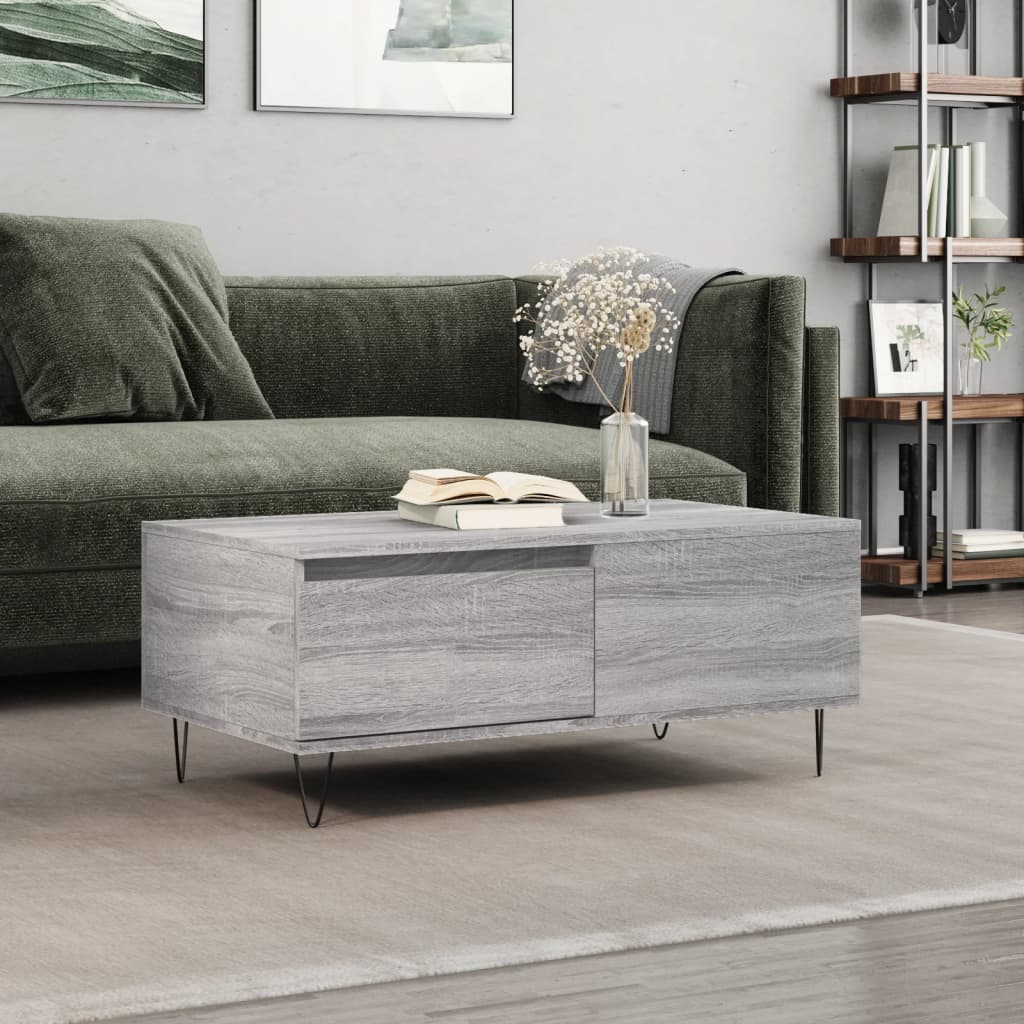 Mesa De Centro Madera Contrachapada 90X50X36,5 Cm