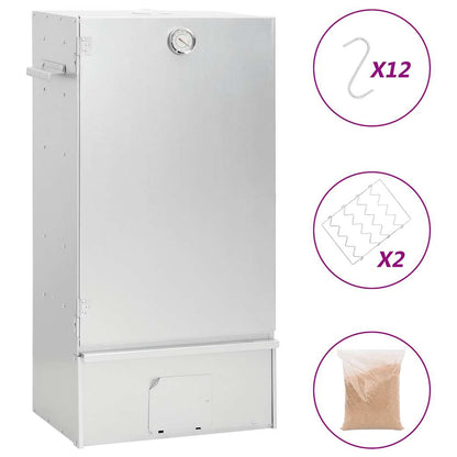 Horno Ahumador De Barbacoa Con Mesa Acero Galvanizado