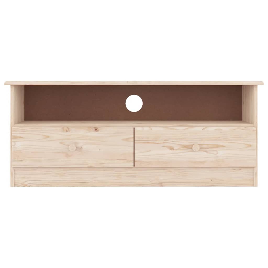 Mueble De Tv Con Cajones Alta Madera Maciza Pino 100X35X41 Cm